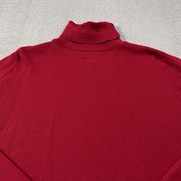 Vintage Le Tigre Sweater Adult Large Red Turtle Neck Sweatshirt Casual Men's - Picture 8 of 15